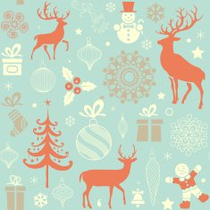 Christmas and New Year's seamless pattern N13