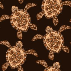 Seamless pattern with turtles N9