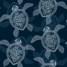 Seamless pattern with turtles N11