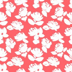 Silhouette of hand drawn Roses