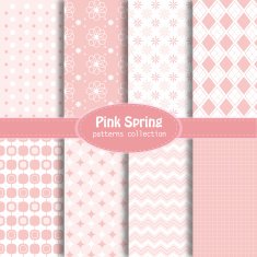 Pink Spring patterns Vector illustration