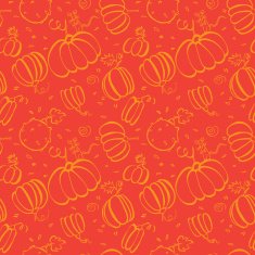 Seamless food pattern with pumpkins N4
