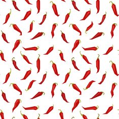 Seamless pattern of red chili peppers N3