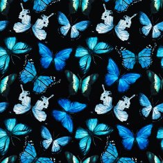 Watercolor butterfly pattern vector