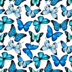 Watercolor butterfly pattern vector N2
