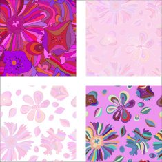 Set of colorful purple pattern