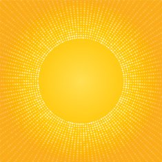 abstract yellow background made of small circles heat sun