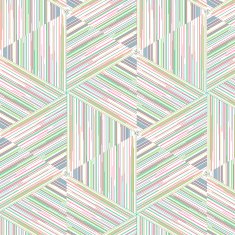 Primitive simple green retro pattern N2