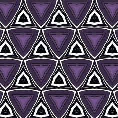 Purple floral pattern with abstract ornament