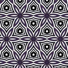Purple floral pattern with abstract ornament N4
