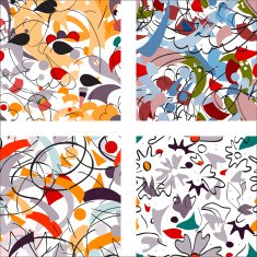 Seamless abstract flower and shapes N2