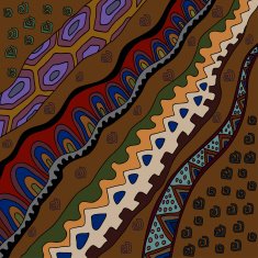 Decorative background with african ethnic patters