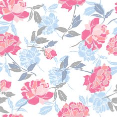 Seamless pattern with peony N2