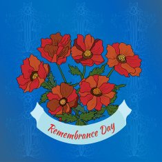 Floral card for rememrance day N2