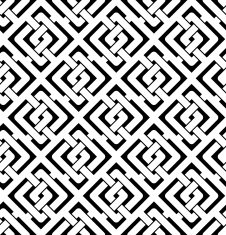 Black and white abstract textured geometric seamless pattern N6