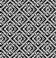 Black and white abstract textured geometric seamless pattern N7