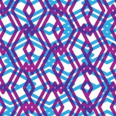 Seamless pattern with intertwine rhombs colorful infinite