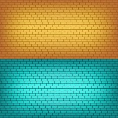 Set of brick walls seamless vector background N2