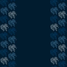 seamless pattern with fish on blue background N3