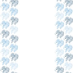 Blue fish on white background vector seamless pattern N4