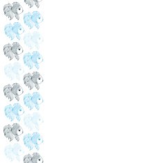 Blue fish on white background vector seamless pattern N5