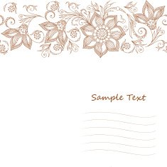 Vector Lace pattern for invitation or greeting card N4