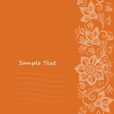 Vector Lace pattern for invitation or greeting card N5