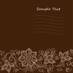 Vector Lace pattern for invitation or greeting card N6