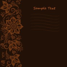 Vector Lace pattern for invitation or greeting card N7