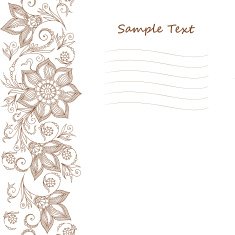 Vector Lace pattern for invitation or greeting card N8
