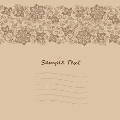 Vector Lace pattern for invitation or greeting card N11