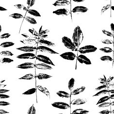 Seamless grunge leaves pattern