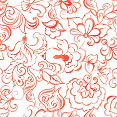 watercolor flowers seamless vector pattern N4
