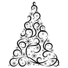 Christmas card Xmas tree N7