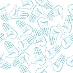 Human Hands Palm Seamless Pattern Vector