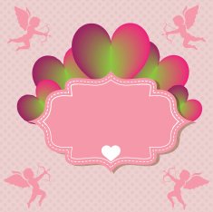 heard on soft pinik pattern backround