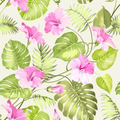 Tropical flower pattern N4