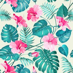 Tropical flower pattern N6