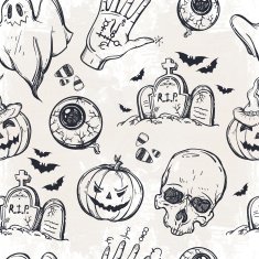 Seamless Halloween pattern N12