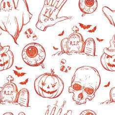 Seamless Halloween pattern N13