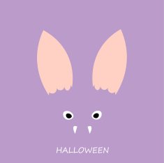 Cover bat face on violet
