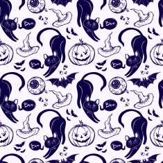 Seamless Halloween pattern N17