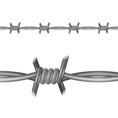 Barbed Wire vector illustration Stock
