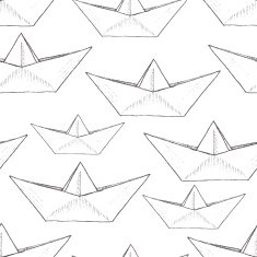 Vector paper ship pattern N2