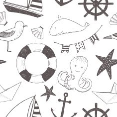 Vector child marine pattern N2