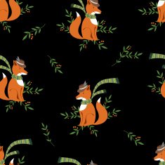 Funny foxy with scarf pattern N2 free image download