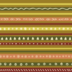 Christmas retro color pattern with snowflakes tree stars