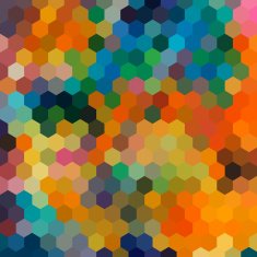Rainbow hexagonal abstract background