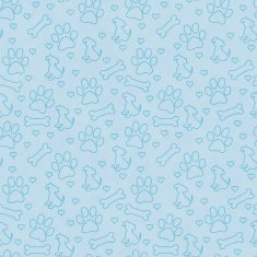 Blue Doggy Tile Pattern Repeat Background