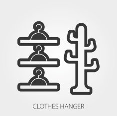 Simple Household Web Icons Clothes hanger N2